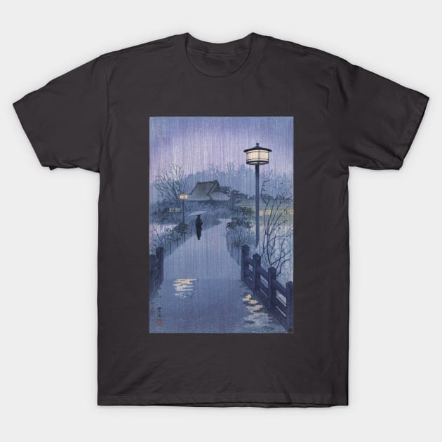 Evening rain at the Shinobazu pond T-Shirt by UndiscoveredWonders